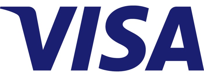 Blue Visa logo.